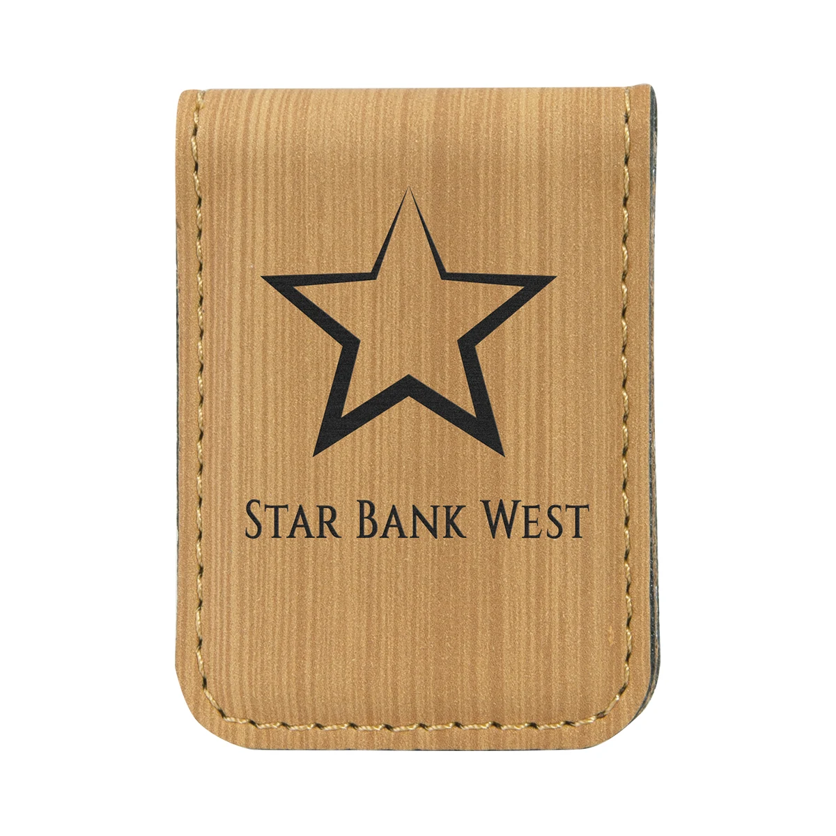 Bamboo Leatherette Money Clip 1