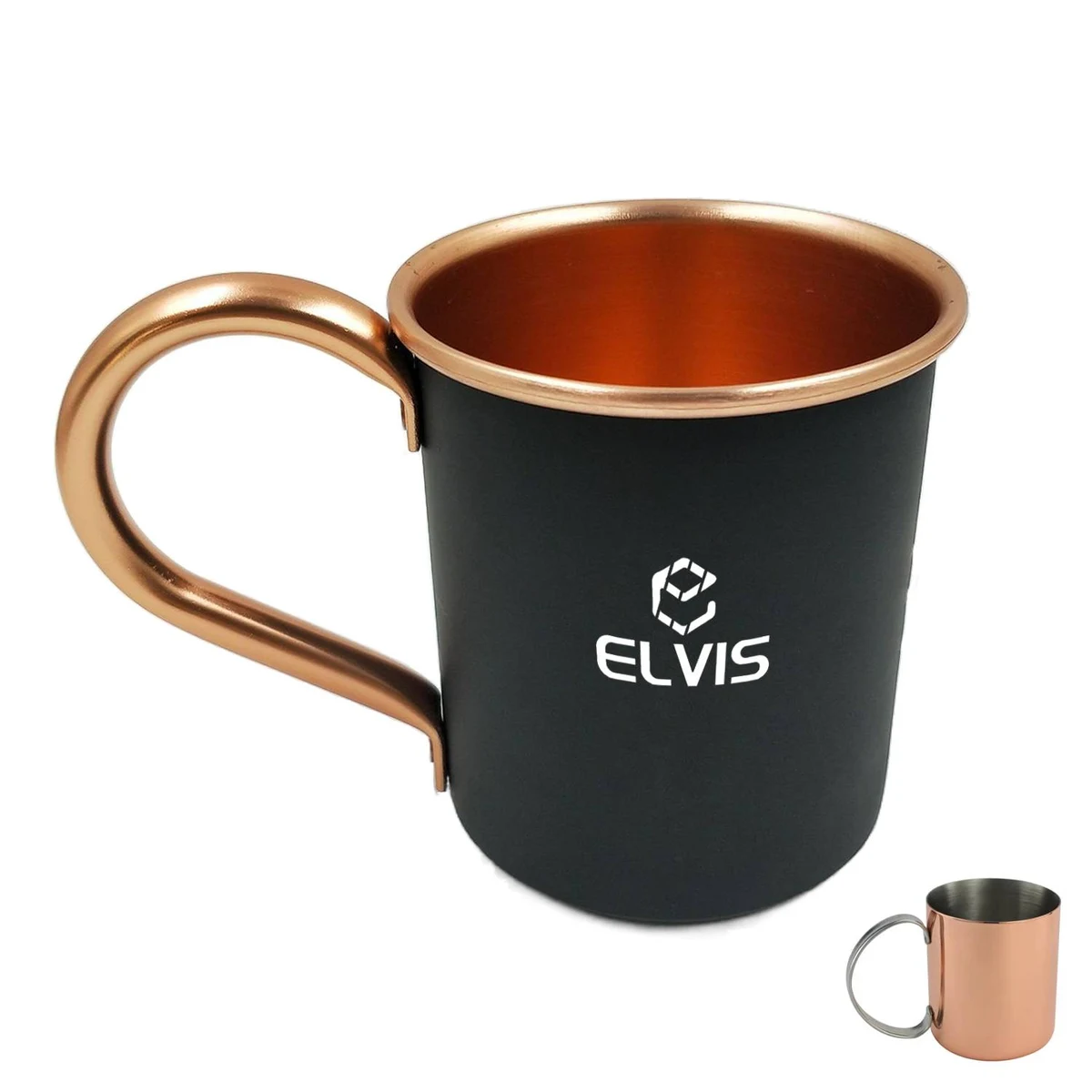 Outdoor Portable Black Spray Painted Mug 1
