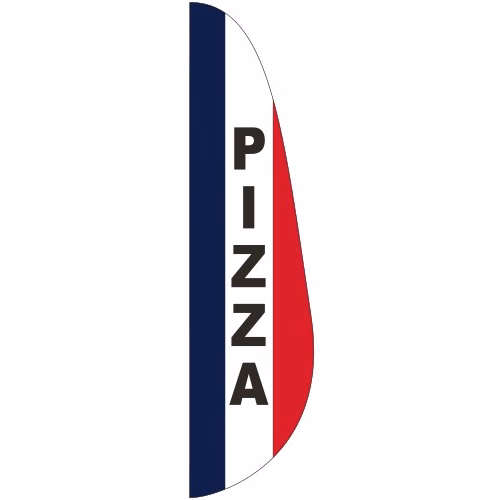 "PIZZA" 3' x 12' Message Feather Flag
