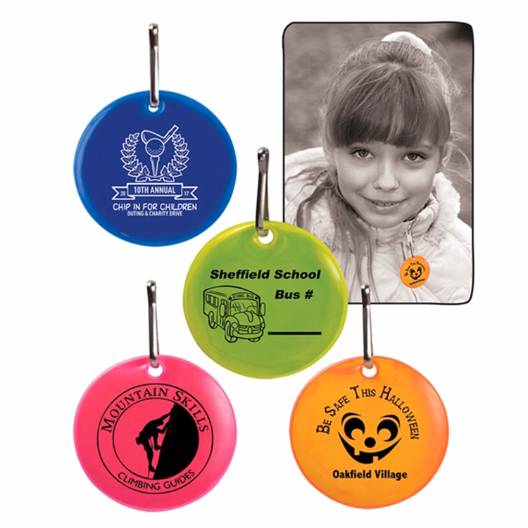 Round Reflective Zipper Pulls