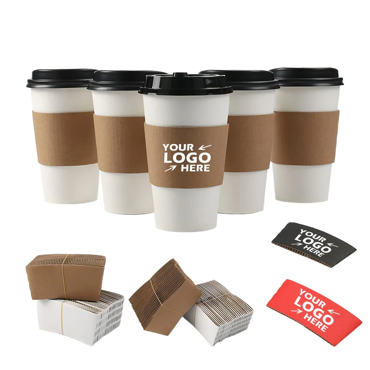 Full Color Print Corrugated Cup Sleeves 1