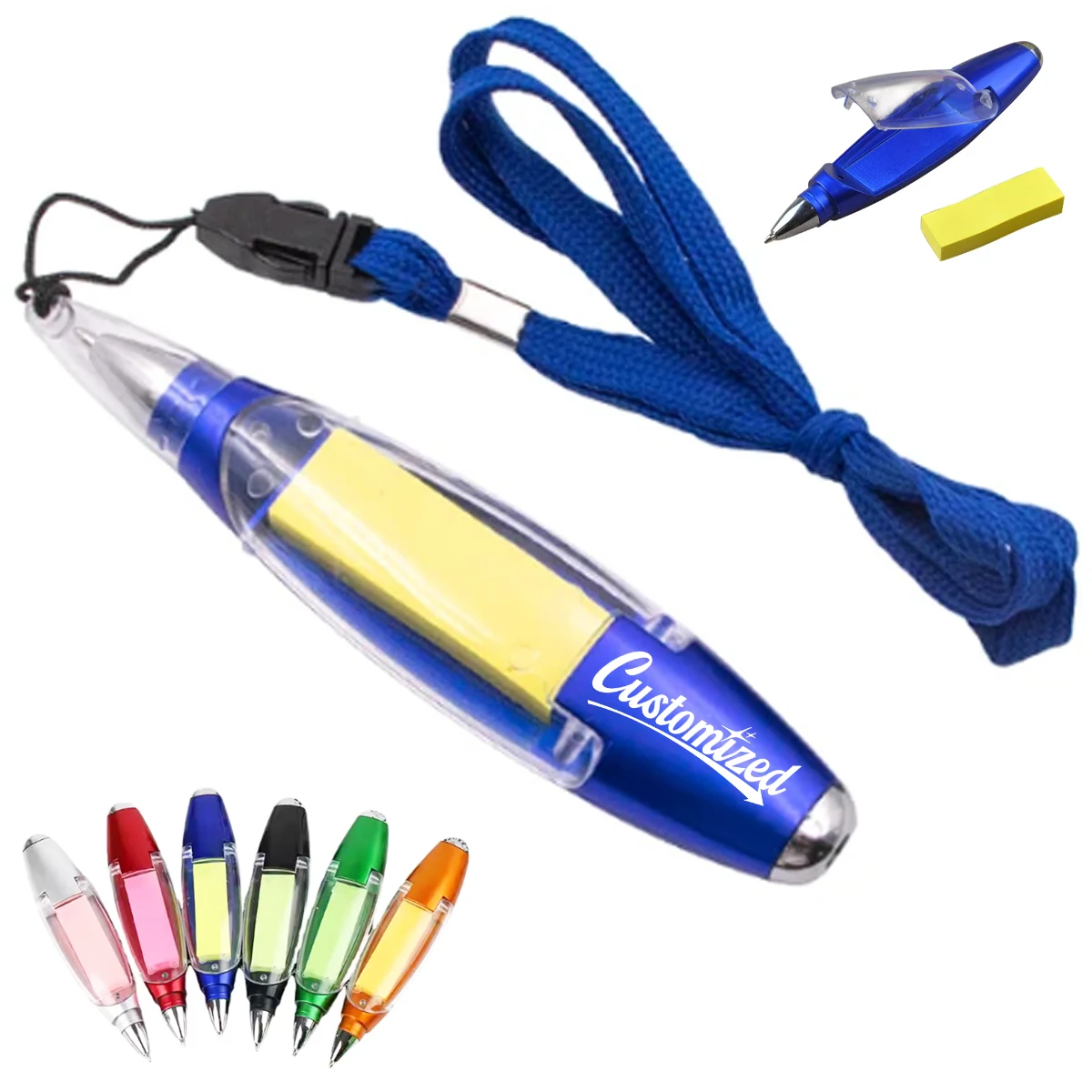 Multifunction Ballpoint Pen W/ LED Light and Sticky Notes 1