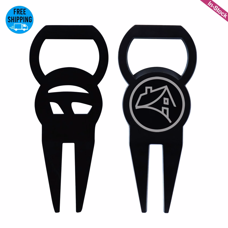 Multi-Functional Golf Divot Repair Tool and Bottle Opener with Ball Marker