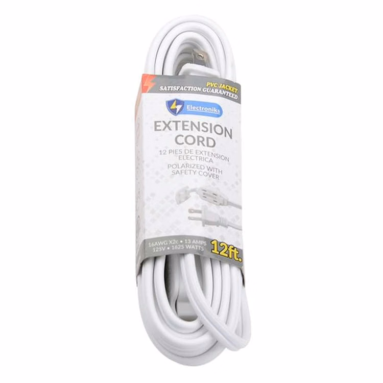 Indoor Extension Cord White - 12'