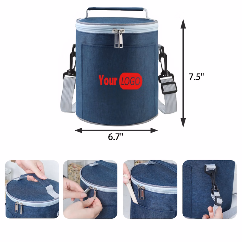 MOQ 50 PCS Cylindrical Insulation Handbag