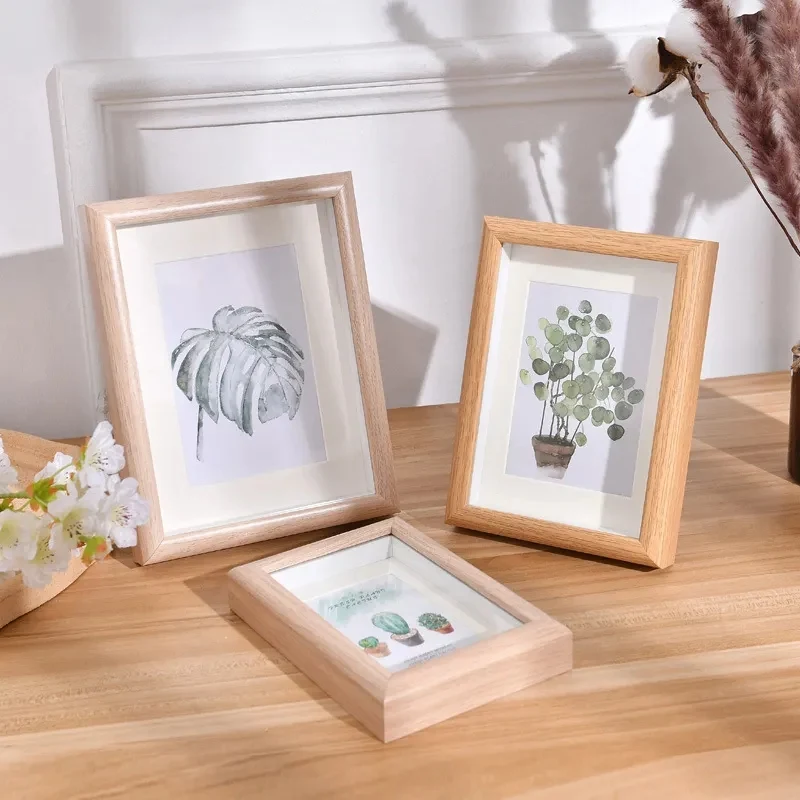 5x7inch Wooden Picture Frames for Tabletop and Wall Mounting 1