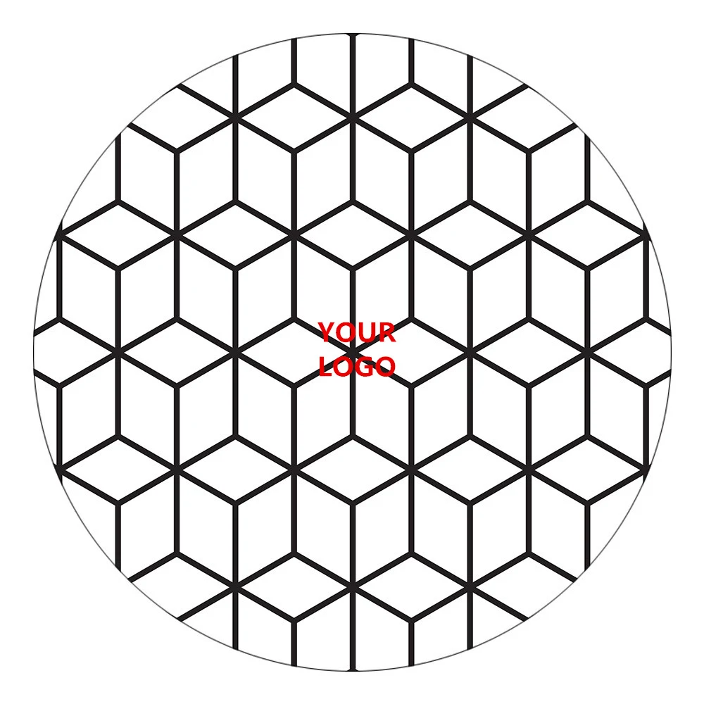Microfiber geometric series round beach towel 1
