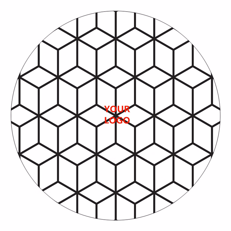 Microfiber geometric series round beach towel