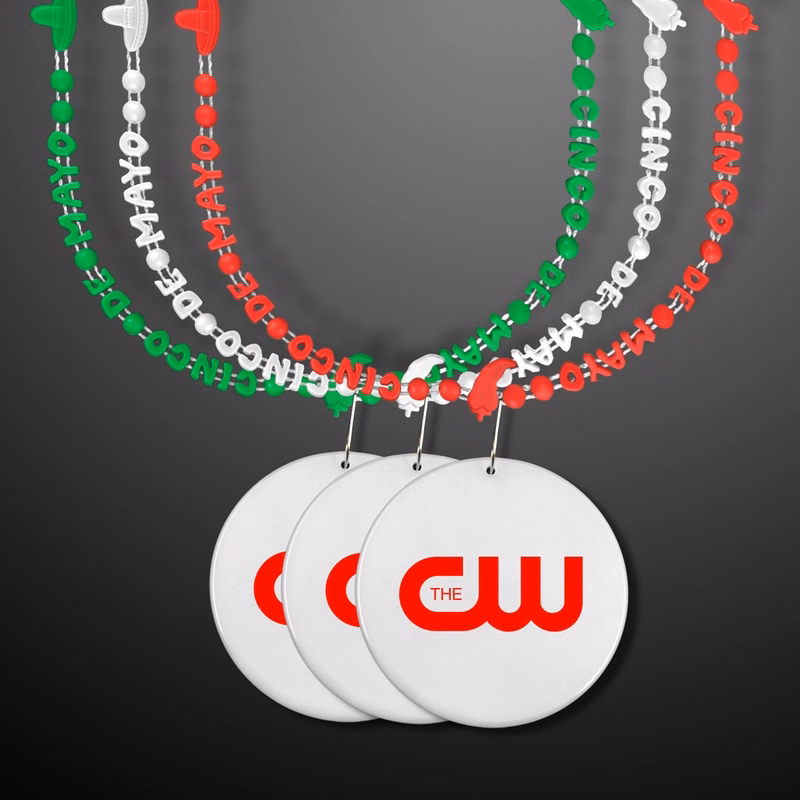 Cinco De Mayo Party Beads with Medallion (Non Light Up)
