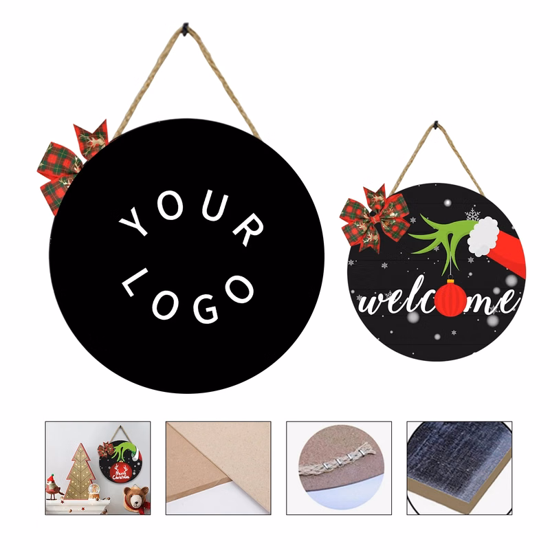 Festive Wooden Welcome Sign