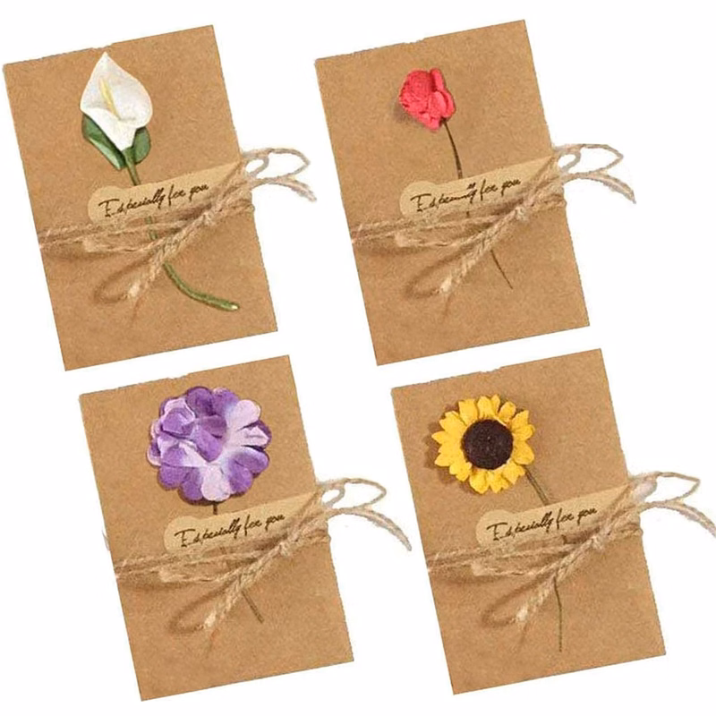 Vintage Kraft Handmade Blank Thank You Note Card