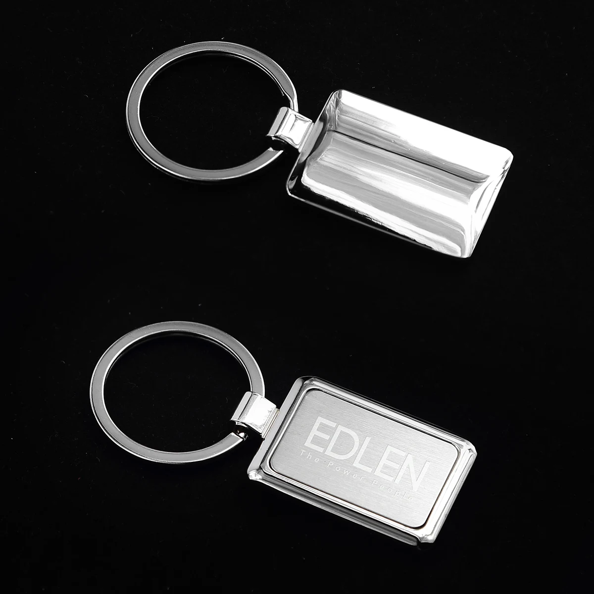 Traveler Rectangular Metal Keychain 1