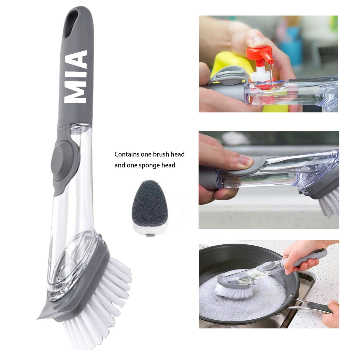 Soap Dispensing Dish Brush 1