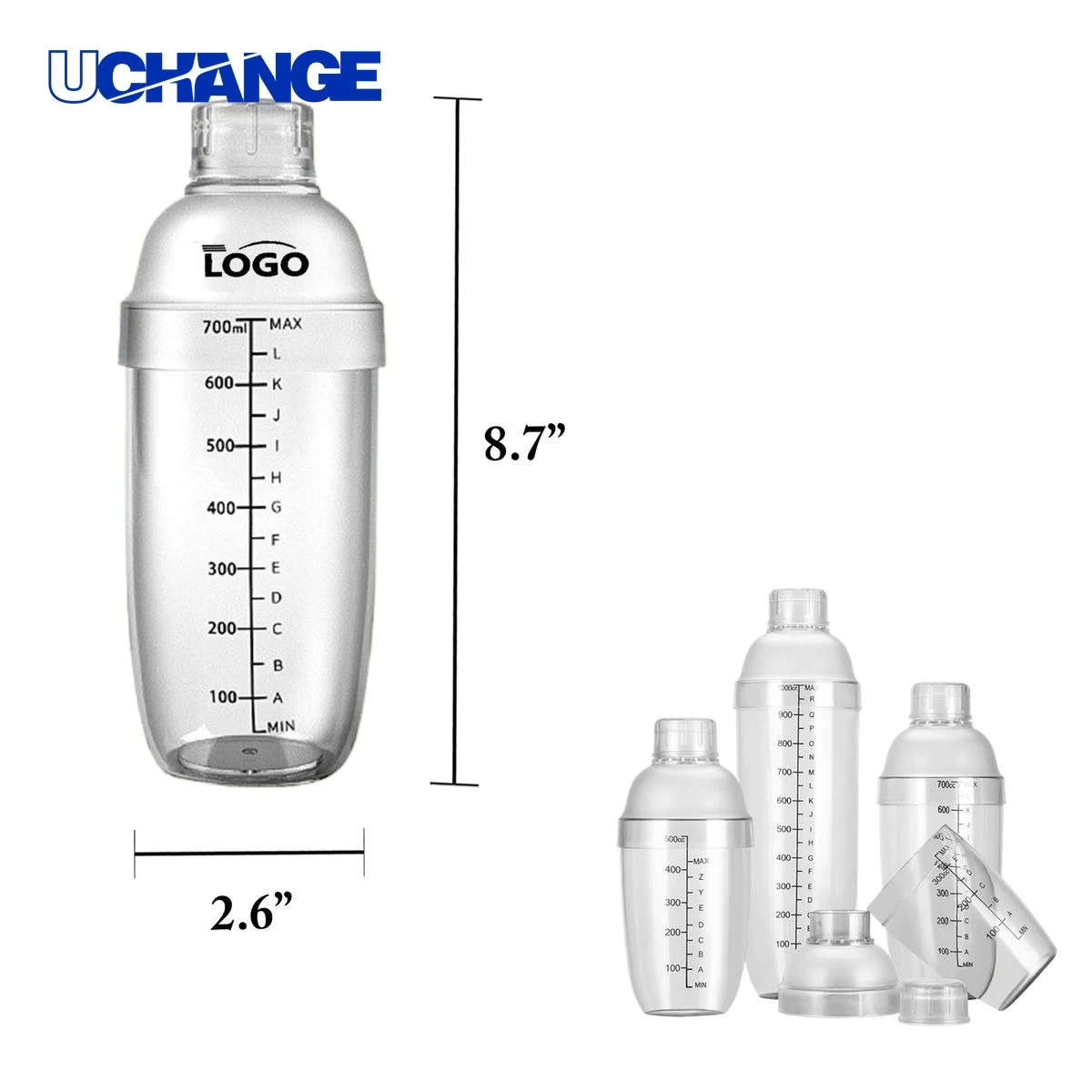24oz Black Cocktail Shaker for Milk Tea 1