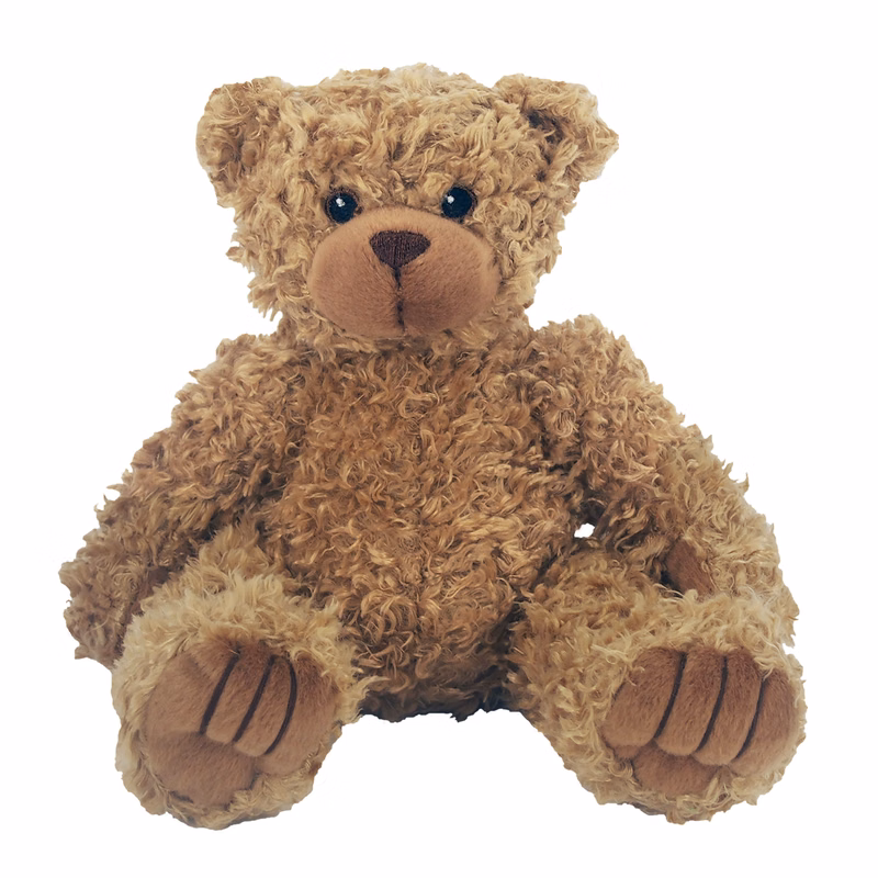 8" Brown Curly Bear