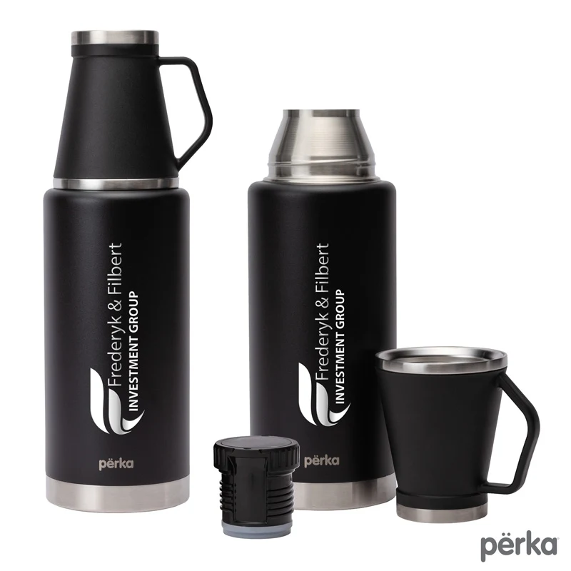 Perka® Rover 51 oz. Double Wall, Stainless Steel Growler w/ Cup 1