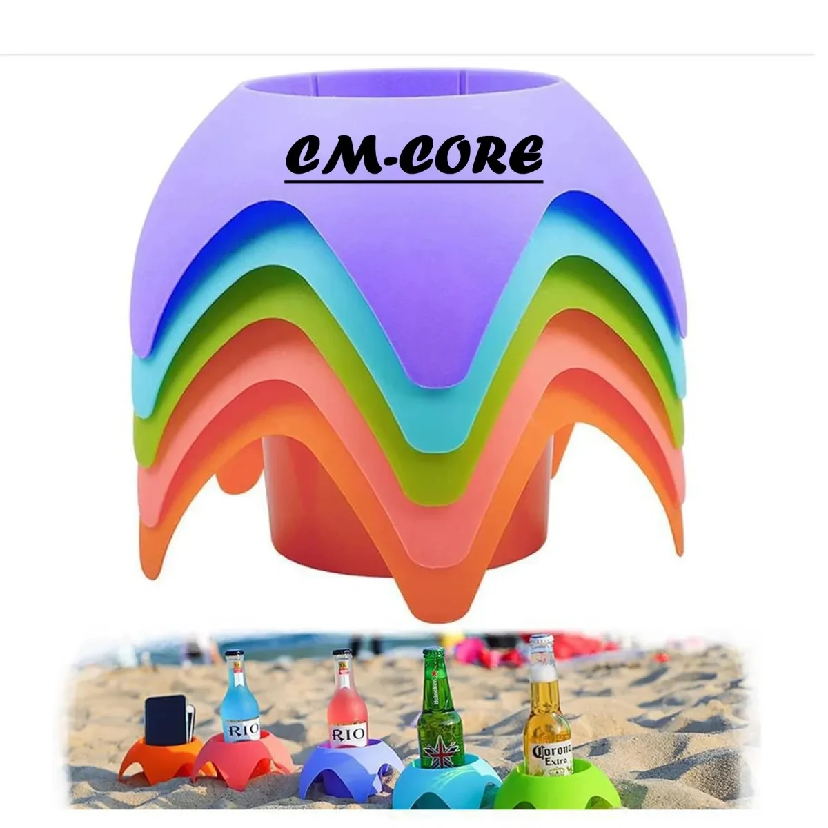 Beach Drink Cup Holder Sand Coasters 1