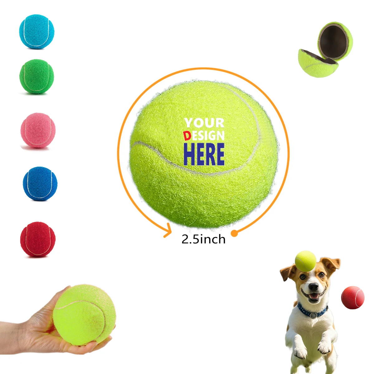 MOQ50 Training Rubber Pet Tennis Ball 1