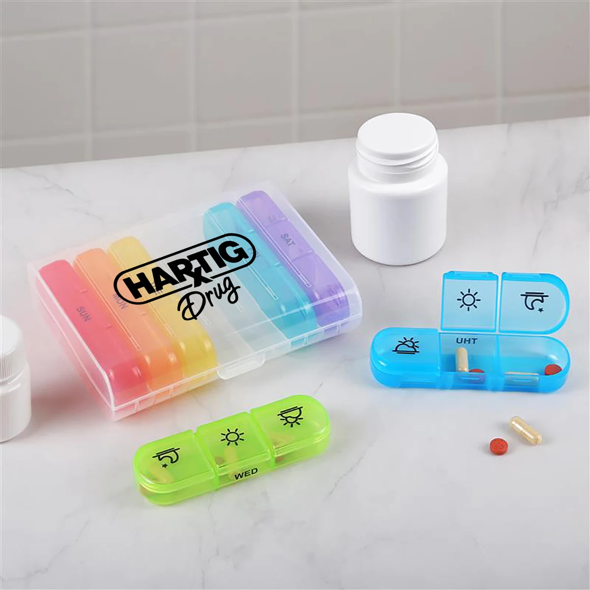 21 Compartment 7 Day Pill Box 1