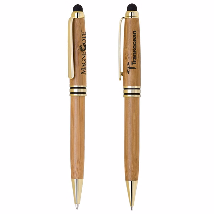 Eco VIII Stylus Tool with Bamboo Ballpoint Pen and Pencil Set