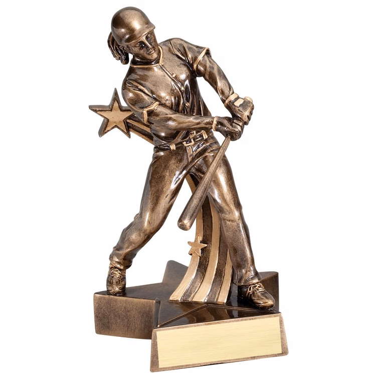 8 1/2" Tall Softball Female Superstar Resin Award