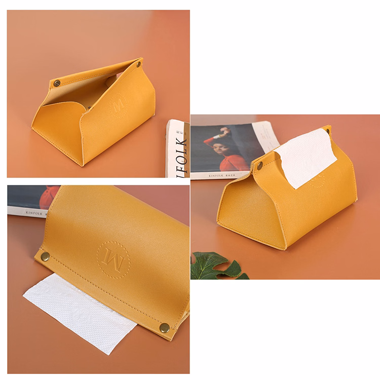 Creative PU Leather Tissue Box