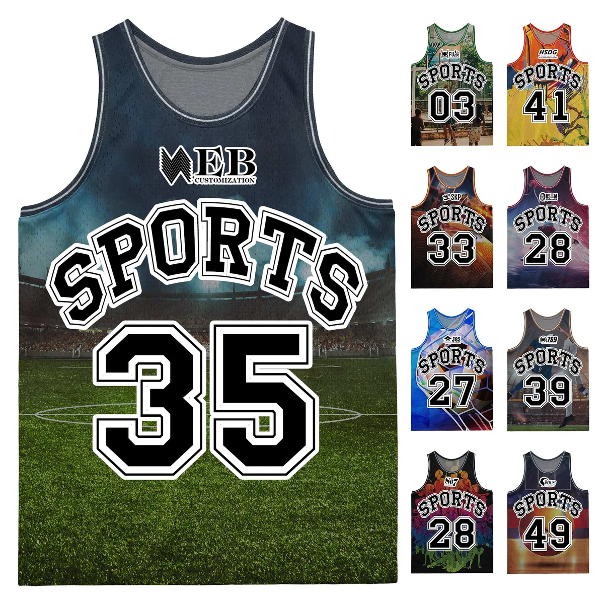 Basketball Jersey for Men/Boy with Dye Sublimation 1