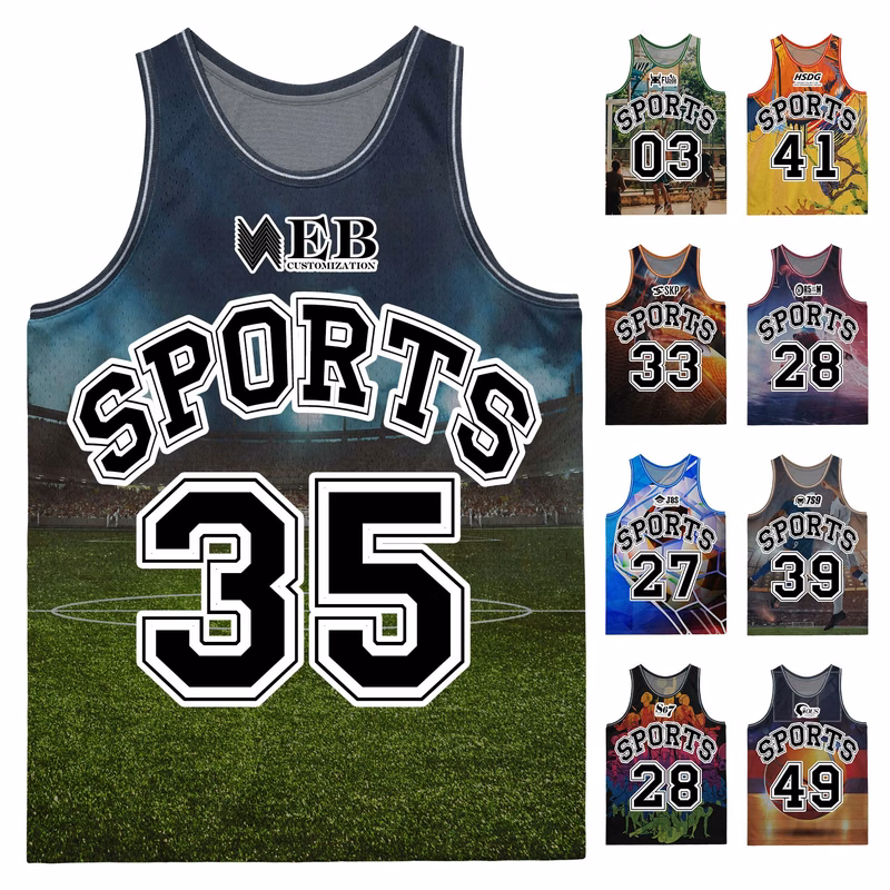 Basketball Jersey for Men/Boy with Dye Sublimation