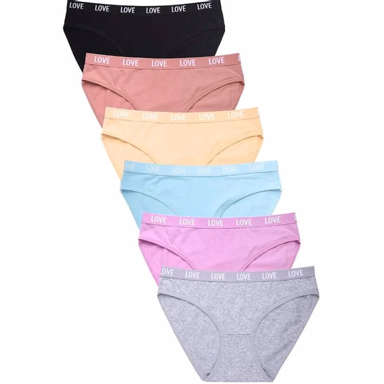 Woman's Bikini Panties with "Love" Logo Assorted Small-XL