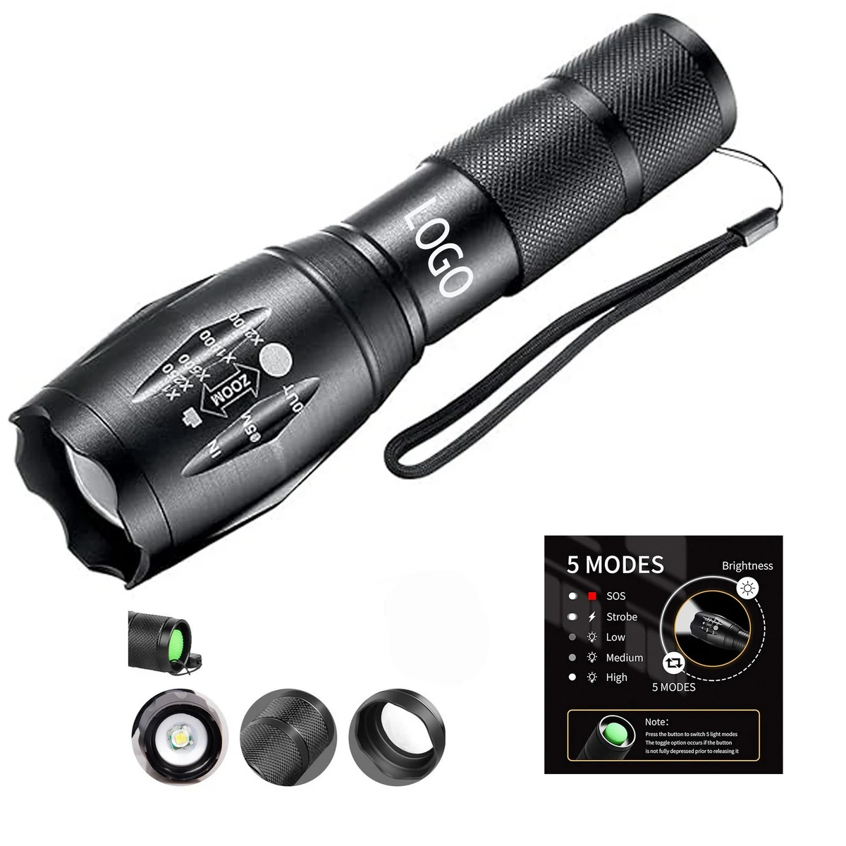 LED Strong Light Flashlight 1