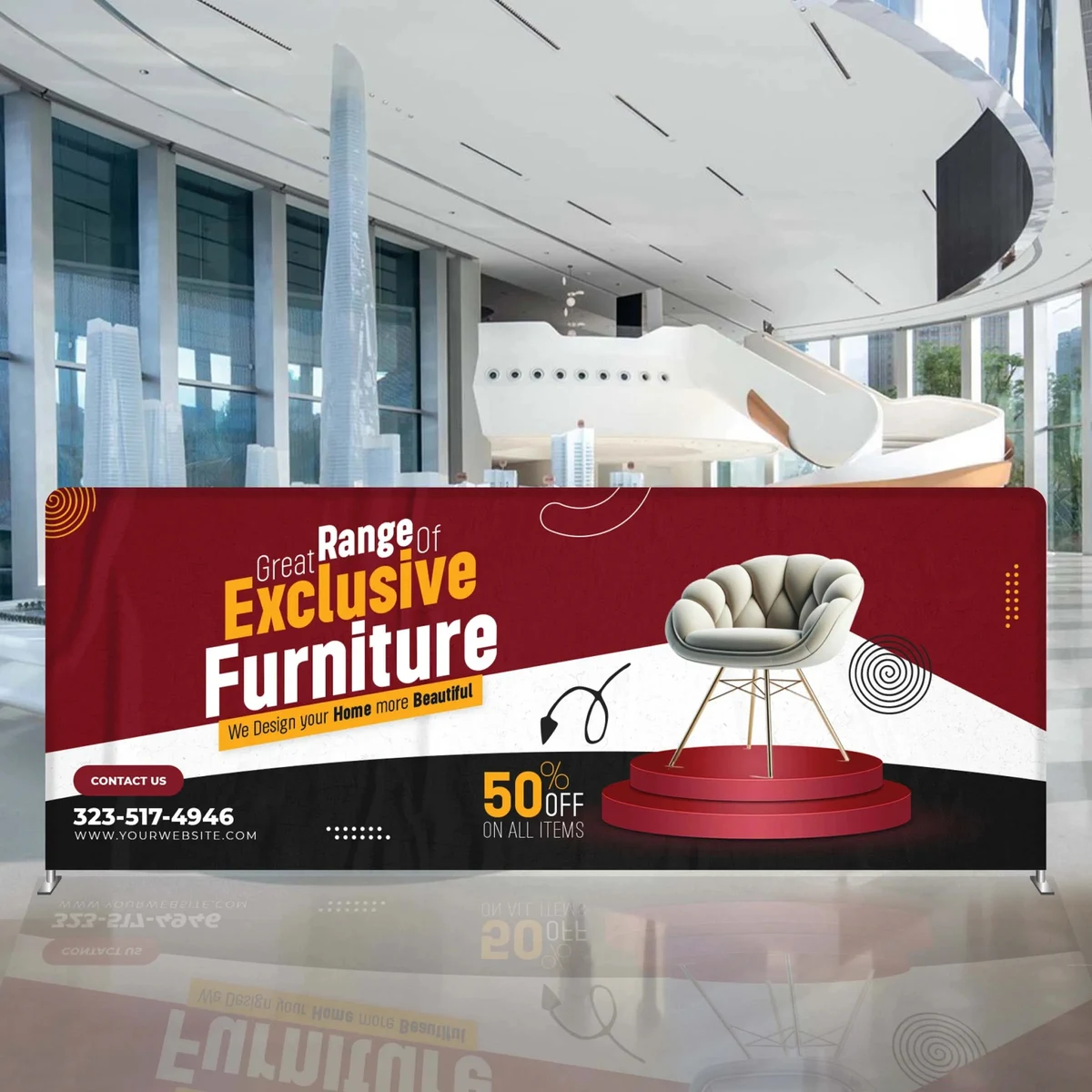 20' STRAIGHT TENSION FABRIC DISPLAY 1