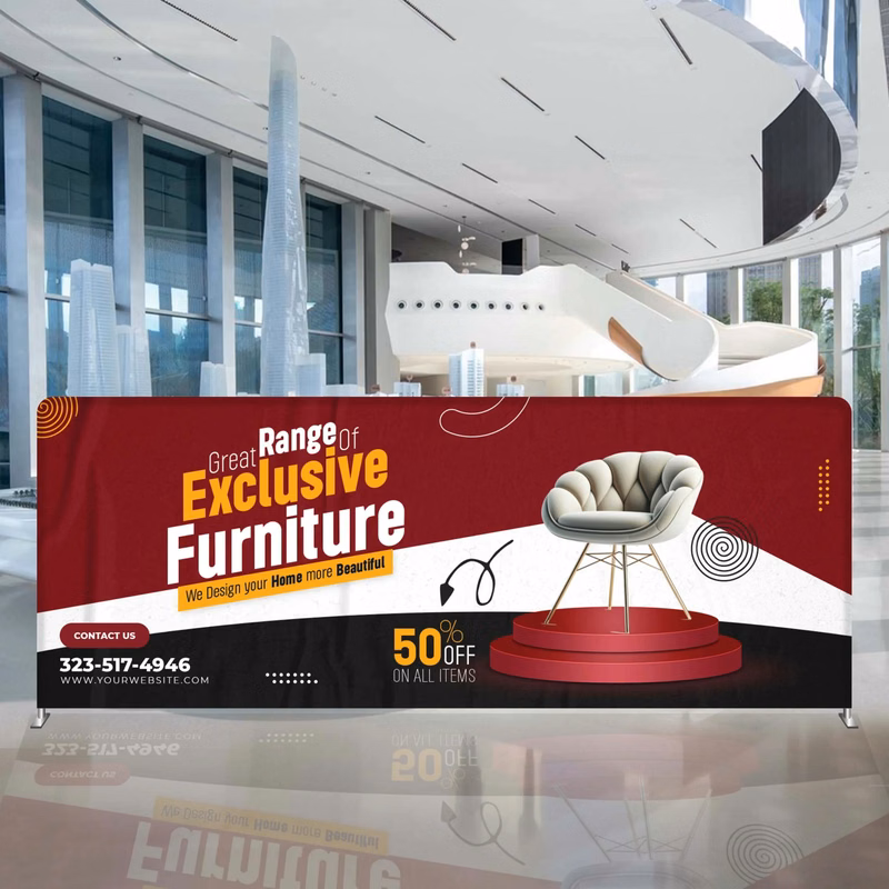 20' STRAIGHT TENSION FABRIC DISPLAY