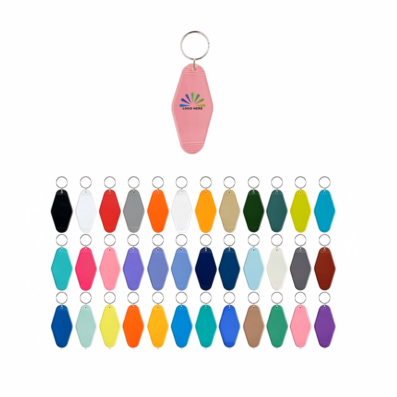 MOQ 100 Plastic Hotel Keychain