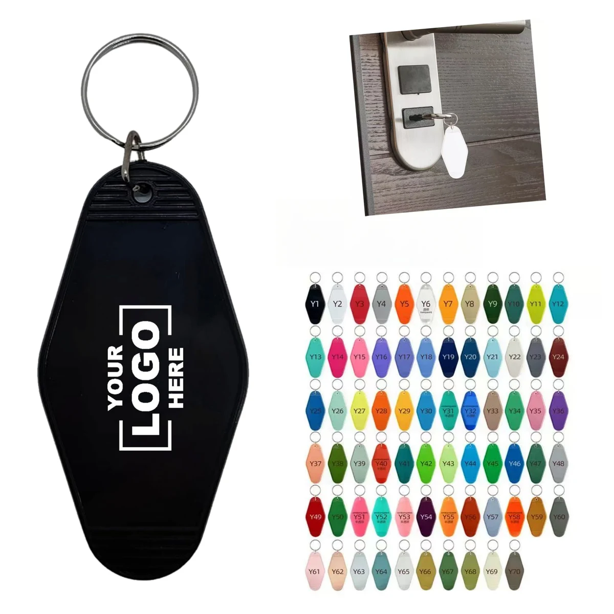 Plastic Hotel Keychain / Motel Key Tag 1