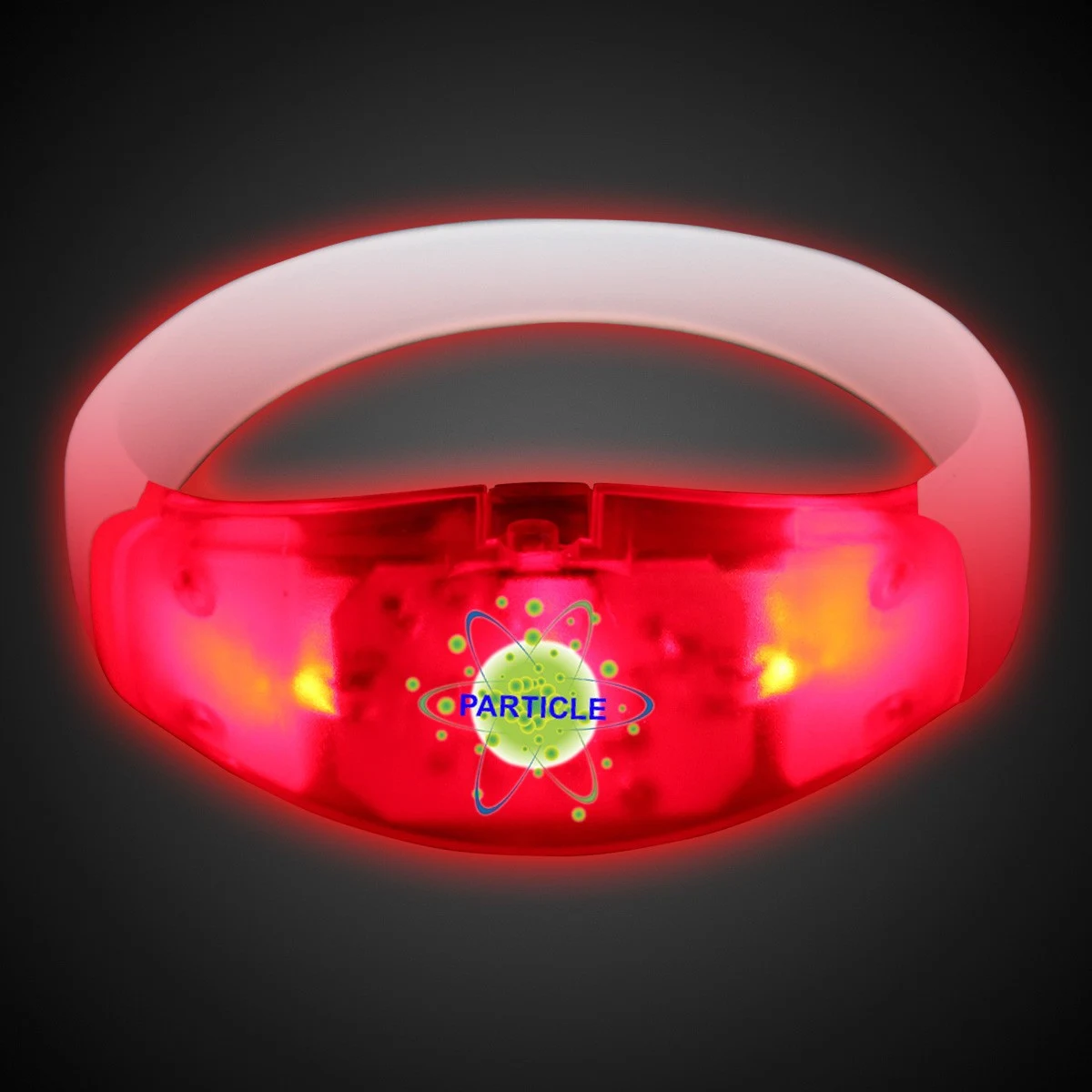 Sound Activated Red LED Stretchy Bangle Bracelets 1