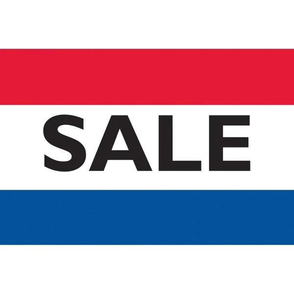 10.5" x 15" 3 Stripe Message Car Flag - wPoly 1 Ply 1