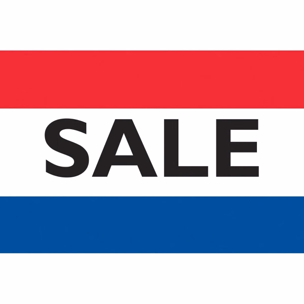 10.5" x 15" 3 Stripe Message Car Flag - wPoly 1 Ply