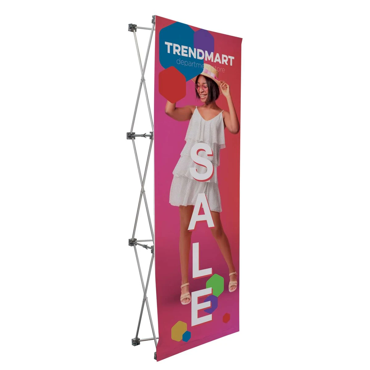 3' Straight Splash Floor Display Face Kit (Recycled Polyester Knit) 1