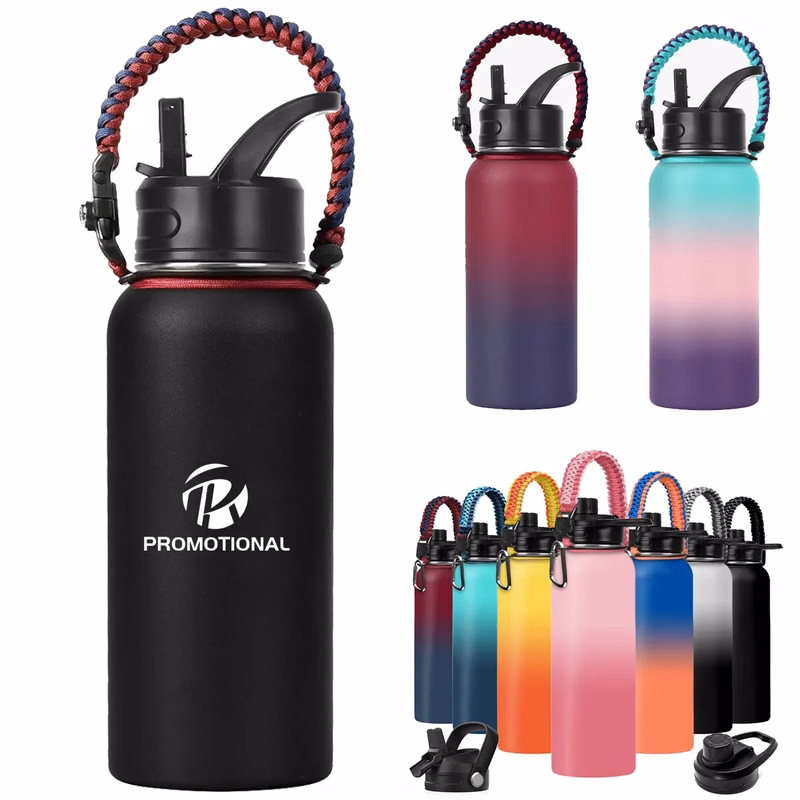 Insulated Water Bottle With Paracord Handles