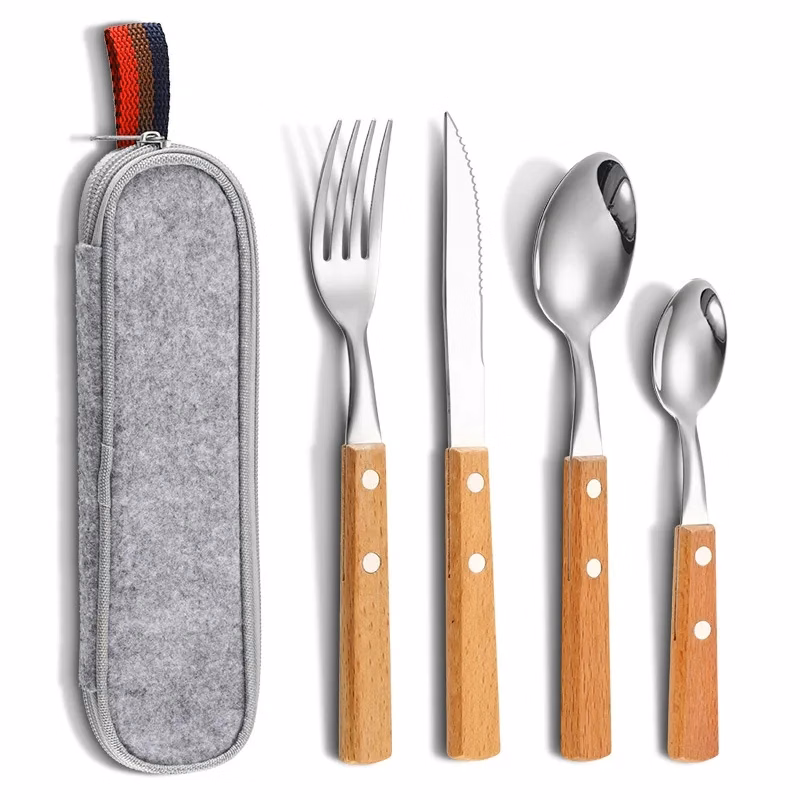 Stainless Steel Travel Utensils With Case