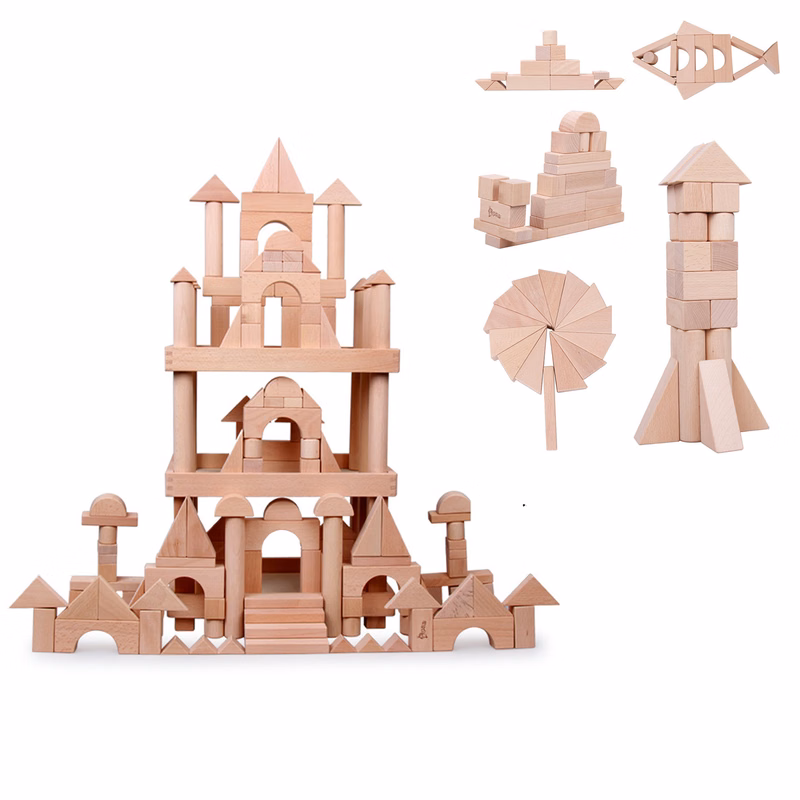 180 Pieces Of Beech Wood Large Blocks