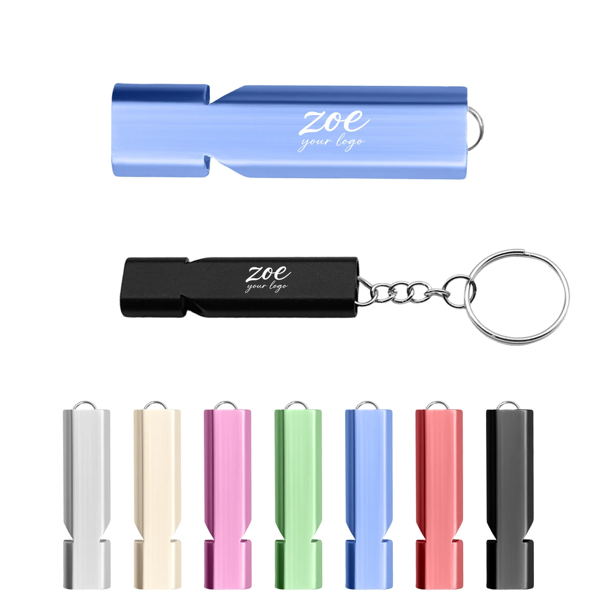 Aluminum Double Tube Emergency Whistle 1