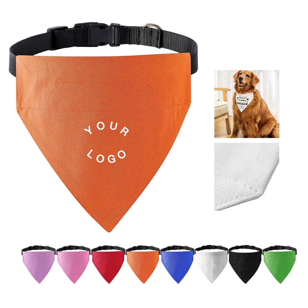 Adjustable Cotton Bandana Collar for Dogs 1