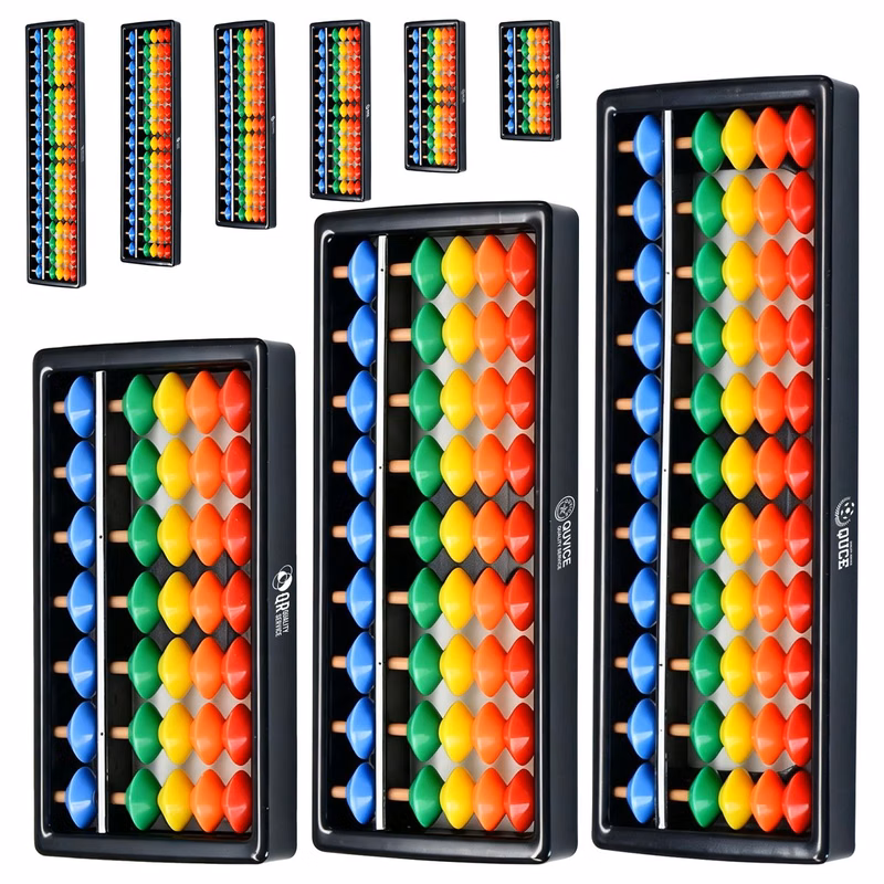 Children Rainbow Color Bead Wooden Abacus
