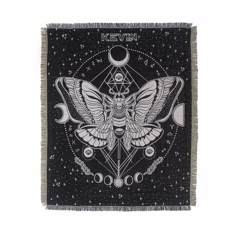 Custom Woven Cotton Picnic Blanket Tapestry
