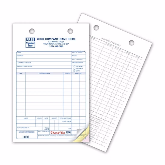 Work Order Register Forms, Large, Classic