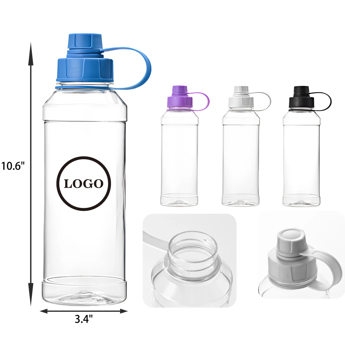 MOQ 50 PCS 33 OZ Lightweight Plastic Water Bottle 1