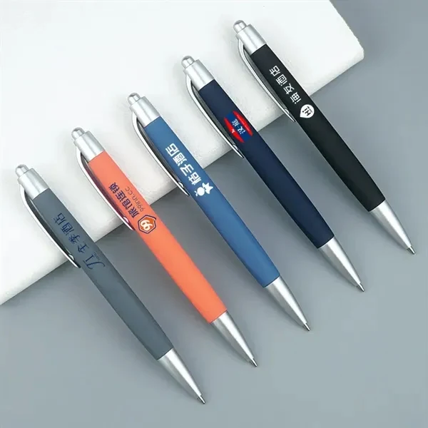 Custom Multi-Color Ballpoint Pen with Plunger Action — Professional Writing Tool, custom pen with logo imprint 1