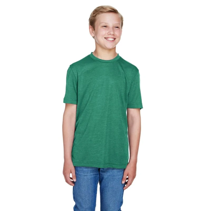 Team 365 Youth Sonic Heather Performance T-Shirt 1