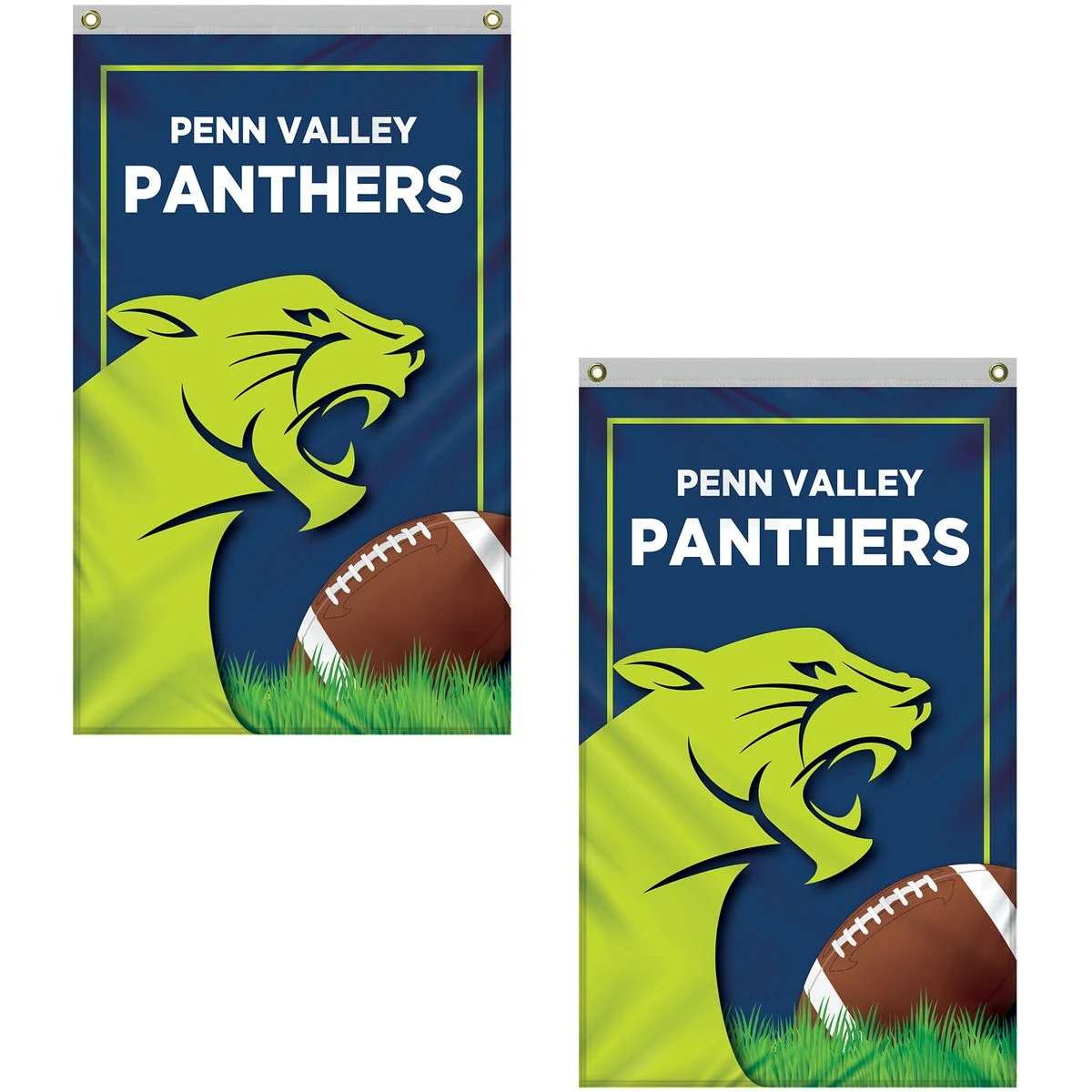 2.5' x 4' Standard Double Sided Knitted Polyester Vertical Banners 1